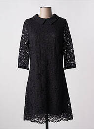 Robe mi-longue manches 3/4 manches 3/4 noir VEGAS femme
