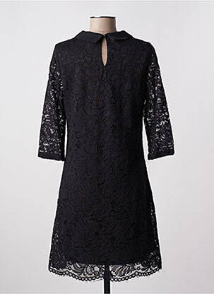 Robe mi-longue manches 3/4 manches 3/4 noir VEGAS femme