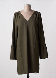 Robe courte manches longues manches longues vert LPB femme