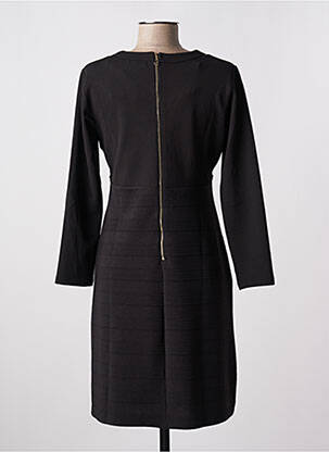 Robe mi-longue manches longues manches longues noir JUS D'ORANGE femme