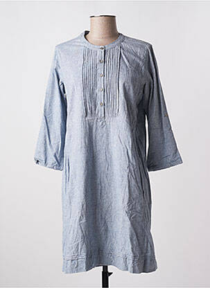 Robe mi-longue manches 3/4 manches 3/4 bleu EMABLUES femme