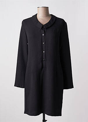 Robe courte manches longues manches longues noir VIRGINIA HILL femme