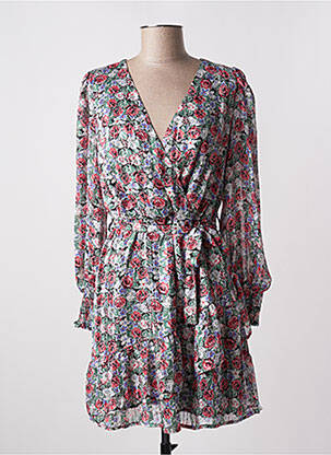 Robe courte coupe évasée manches longues vert IKOONE&BIANKA femme