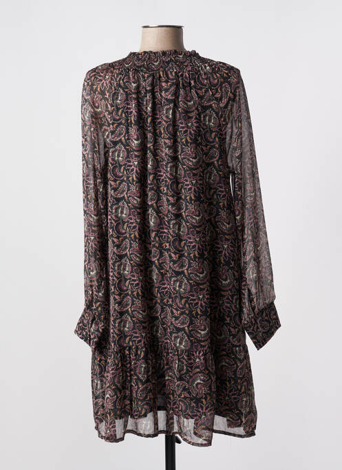 Robe courte manches longues manches longues noir AN' GE femme