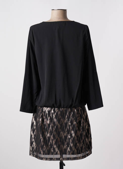 Robe courte manches longues manches longues noir SCHOOL RAG femme