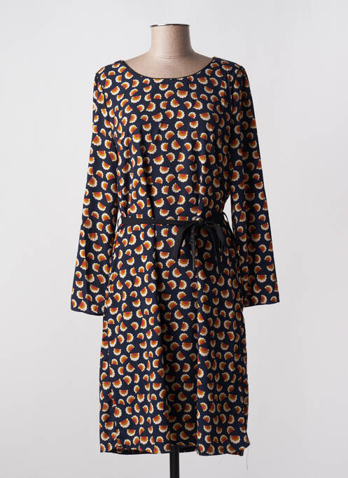 Robe mi-longue manches 3/4 manches 3/4 bleu AKOZ DE TOI femme