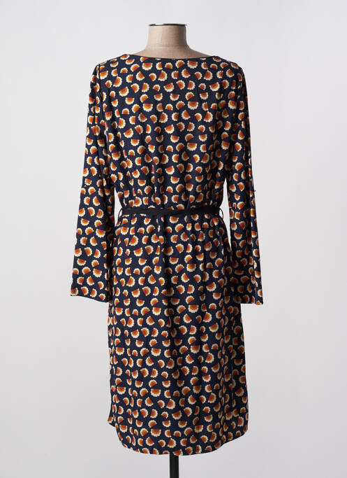 Robe mi-longue manches 3/4 manches 3/4 bleu AKOZ DE TOI femme