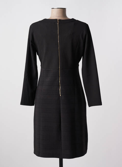 Robe mi-longue manches longues manches longues noir JUS D'ORANGE femme