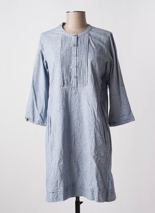 Robe mi-longue manches 3/4 manches 3/4 bleu EMA BLUE'S femme