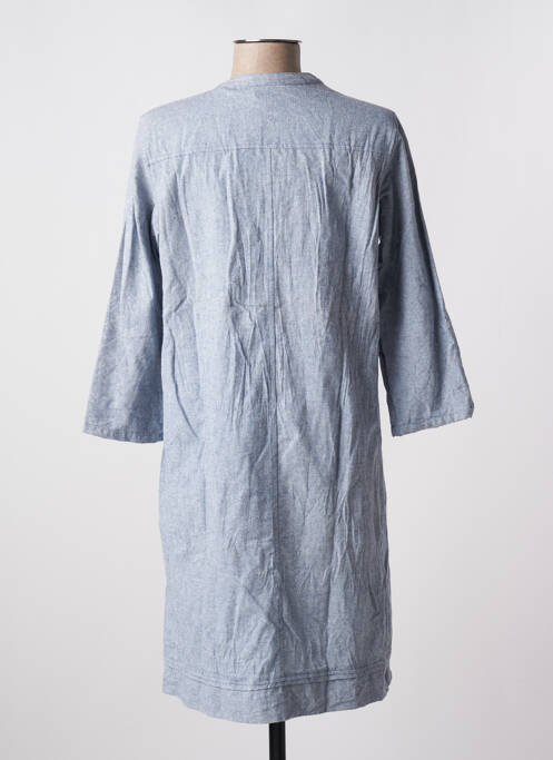 Robe mi-longue manches 3/4 manches 3/4 bleu EMA BLUE'S femme