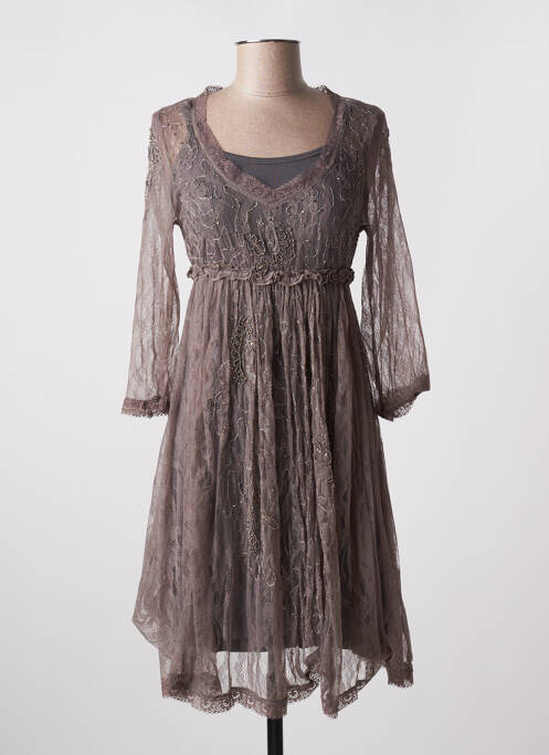 Robe mi-longue gris CREAM pour femme
