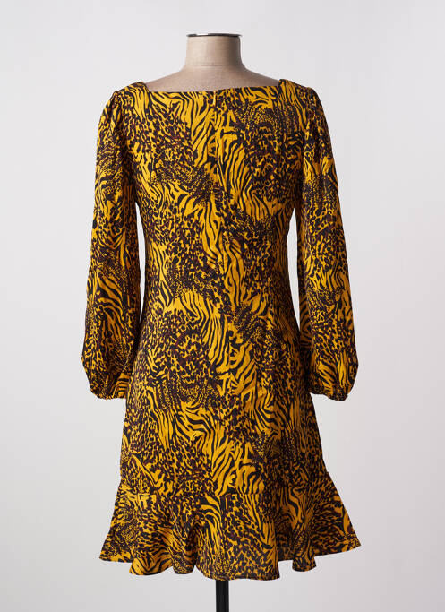 Robe mi-longue jaune JUS D'ORANGE pour femme