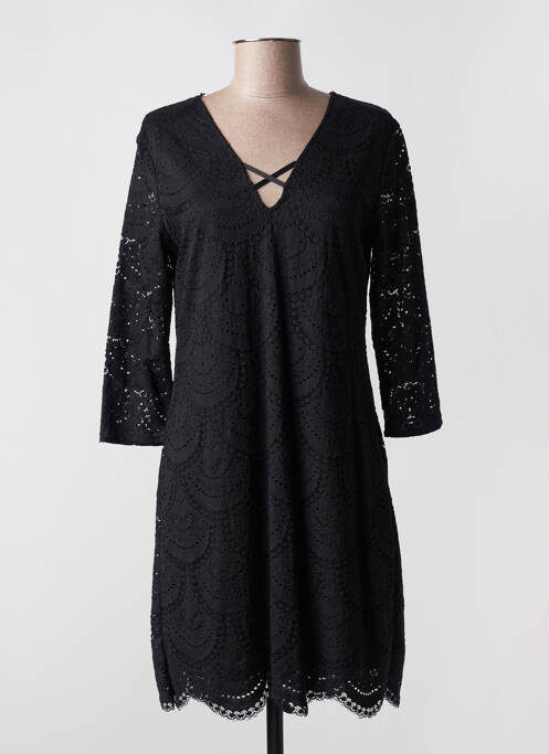 Robe mi-longue noir LOVIE & CO pour femme