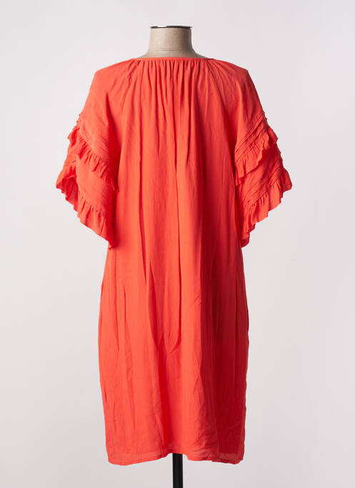 Robe mi-longue orange SEE U SOON pour femme