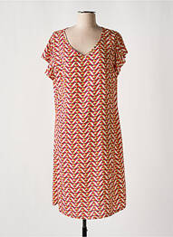 Robe mi-longue manches courtes manches courtes rose LE PETIT BAIGNEUR femme