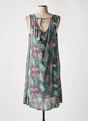 Robe mi-longue coupe fluide sans manche vert ÉTYMOLOGIE femme