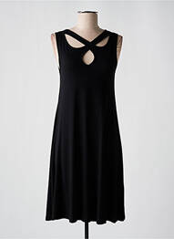 Robe mi-longue sans manche sans manche noir MALOKA femme