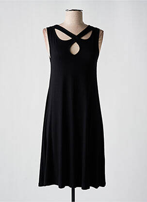 Robe mi-longue sans manche sans manche noir MALOKA femme