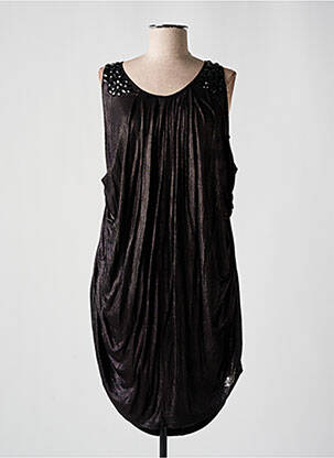 Robe mi-longue sans manche sans manche noir FIRETRAP femme