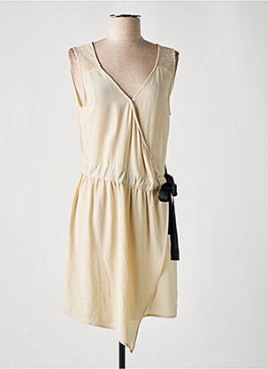 Robe mi-longue sans manche sans manche beige SCHOOL RAG femme