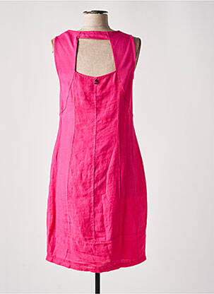 Robe mi-longue sans manche sans manche rose MALOKA femme