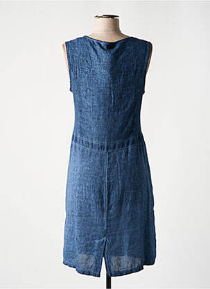 Robe mi-longue sans manche sans manche bleu MALOKA femme