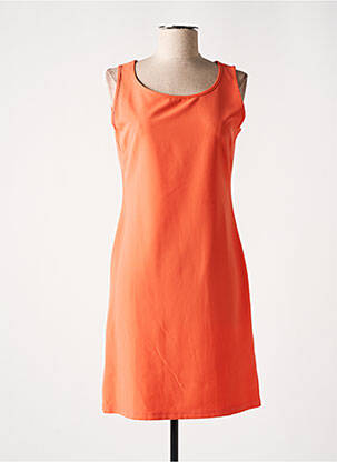 Robe courte sans manche sans manche orange AKELA KEY femme
