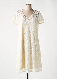 Robe mi-longue manches courtes manches courtes beige LE PETIT BAIGNEUR femme