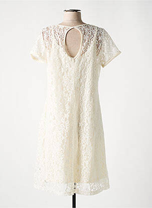 Robe mi-longue manches courtes manches courtes beige LE PETIT BAIGNEUR femme