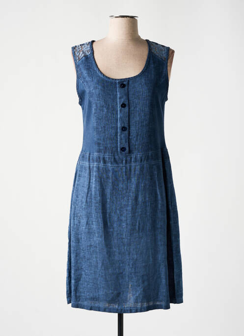 Robe mi-longue bleu MALOKA pour femme