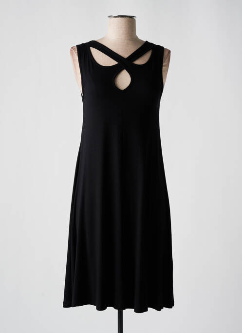 Robe mi-longue noir MALOKA pour femme