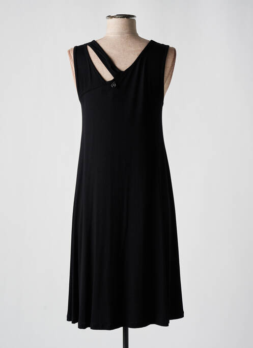 Robe mi-longue noir MALOKA pour femme
