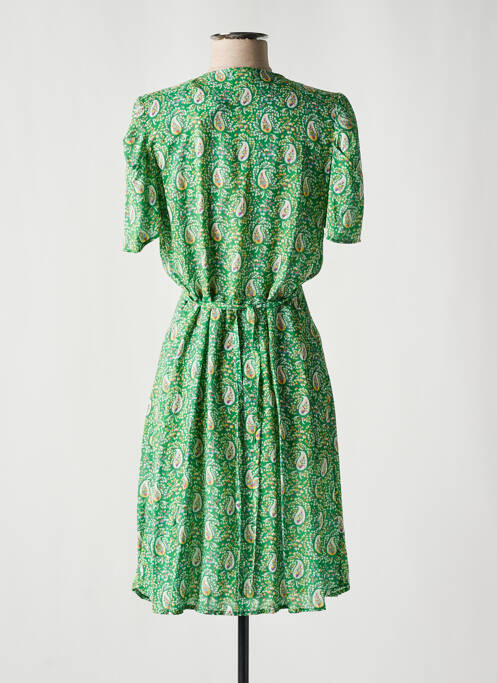 Robe mi-longue vert C'EST BEAU LA VIE pour femme