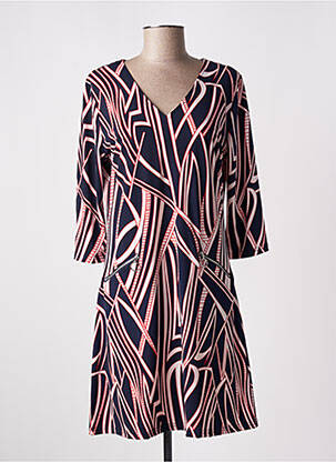 Robe courte manches 3/4 manches 3/4 bleu VEGAS femme