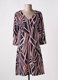 Robe courte manches 3/4 manches 3/4 bleu VEGAS femme