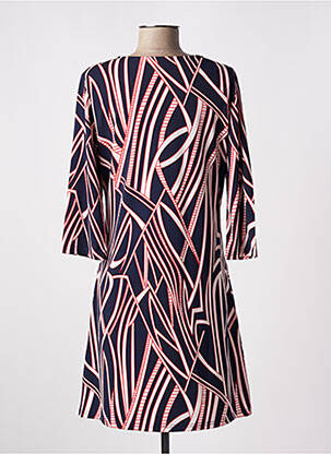 Robe courte manches 3/4 manches 3/4 bleu VEGAS femme