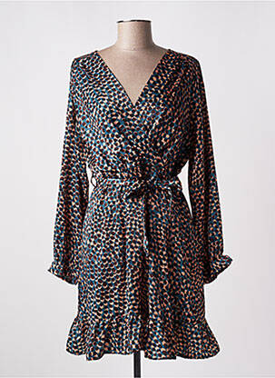 Robe courte manches longues manches longues vert MOD.STYLE femme