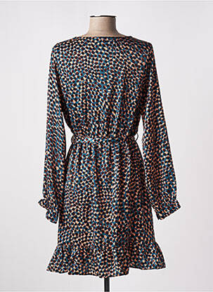 Robe courte manches longues manches longues vert MOD.STYLE femme