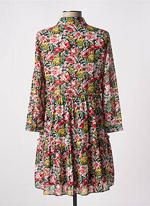 Robe courte manches 3/4 manches 3/4 rouge MAJOLICA femme