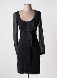 Robe mi-longue manches longues manches longues noir KING KONG femme