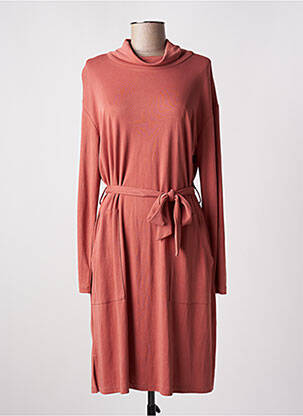 Robe mi-longue manches longues manches longues rose PAZ TORRAS femme