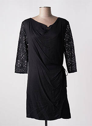 Robe courte manches 3/4 manches 3/4 noir SUNCOO femme