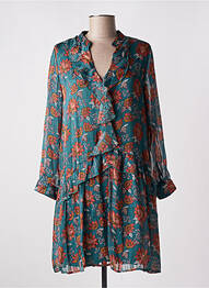 Robe courte manches longues manches longues vert JUS D'ORANGE femme