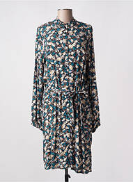 Robe mi-longue coupe fluide manches longues bleu VERO MODA femme