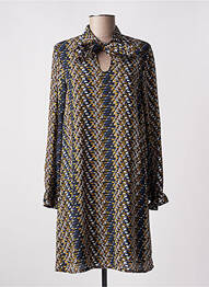 Robe courte manches longues manches longues bleu LOVIE & CO femme
