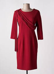 Robe mi-longue manches 3/4 manches 3/4 rouge RINASCIMENTO femme