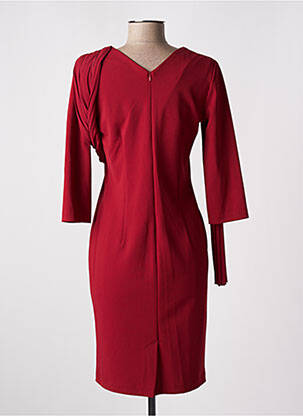 Robe mi-longue manches 3/4 manches 3/4 rouge RINASCIMENTO femme
