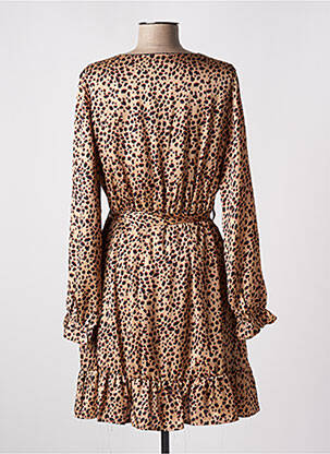 Robe courte manches longues manches longues beige MOD.STYLE femme