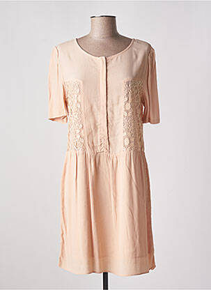 Robe courte manches courtes manches courtes rose SUNCOO femme
