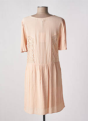 Robe courte manches courtes manches courtes rose SUNCOO femme